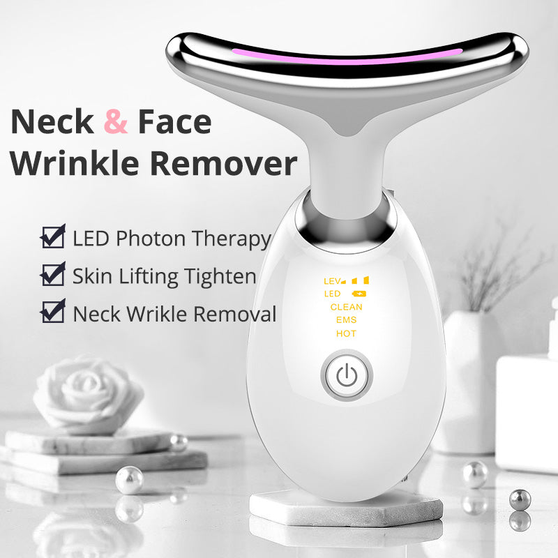 EMS Neck Lifting Massager – Thermal Tightening & Wrinkle Remover