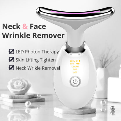 EMS Neck Lifting Massager – Thermal Tightening & Wrinkle Remover