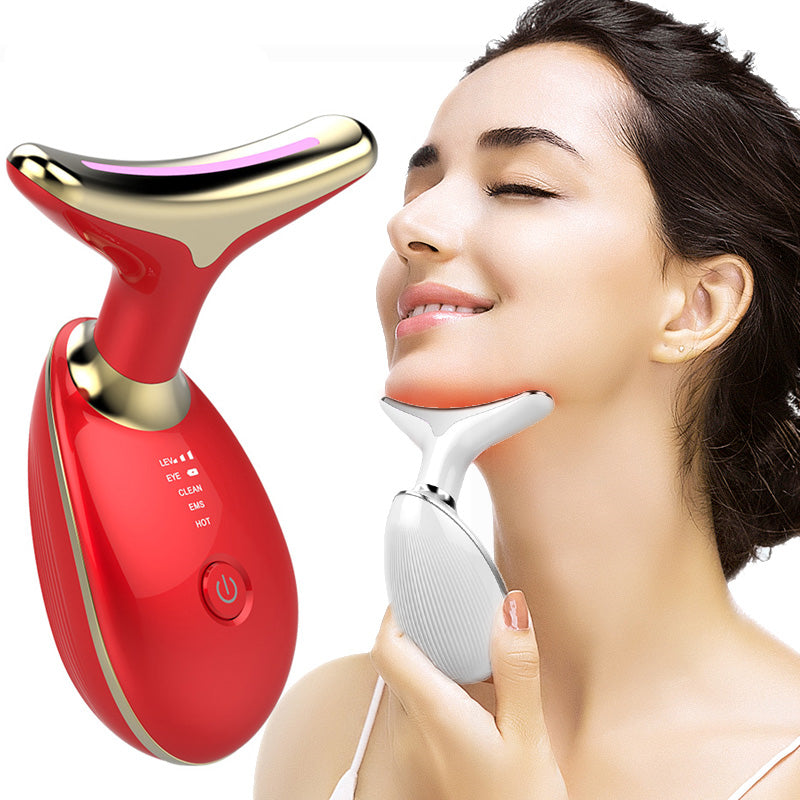 EMS Neck Lifting Massager – Thermal Tightening & Wrinkle Remover
