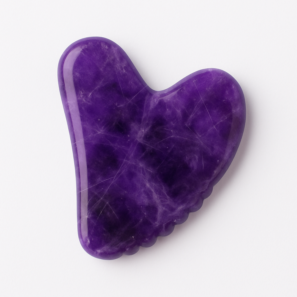 Amethyst Facial Roller & Heart Gua Sha Massager
