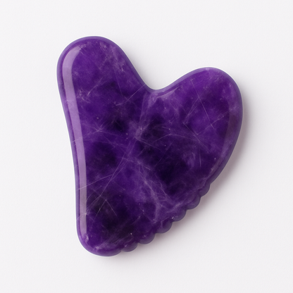Amethyst Facial Roller & Heart Gua Sha Massager