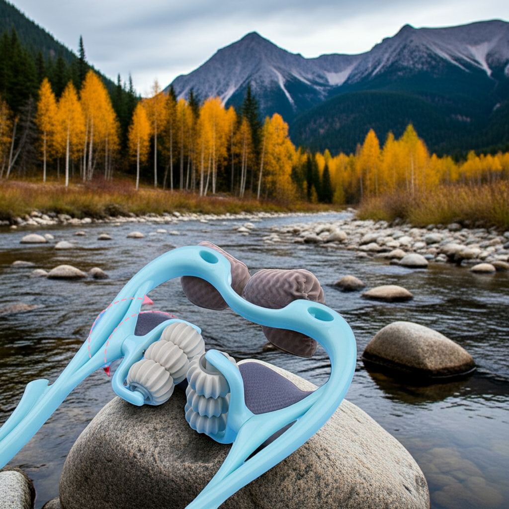 Wheel Manual Neck & Shoulder Massager – Deep Relief Roller Tool