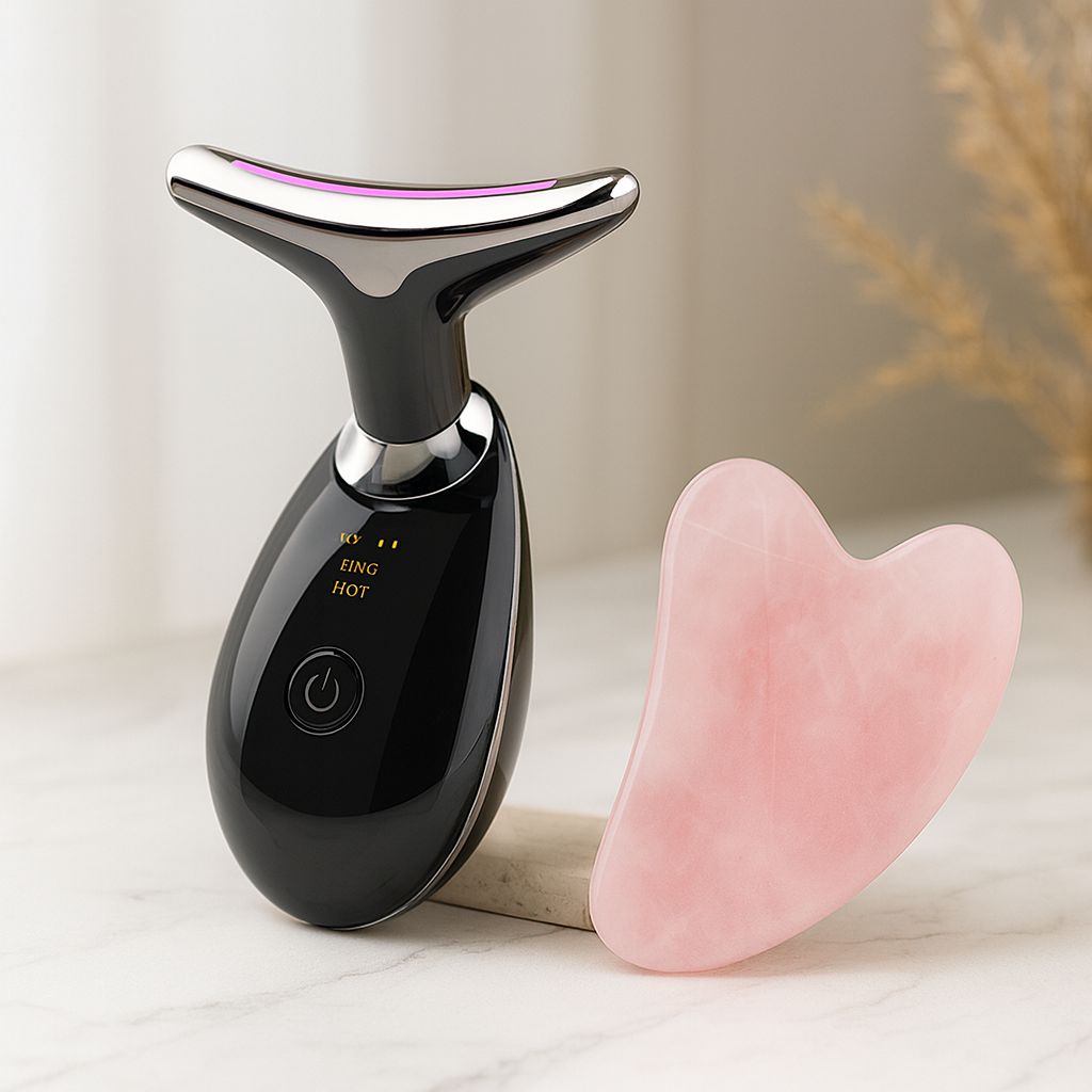 EMS Neck Lifting Massager – Thermal Tightening & Wrinkle Remover