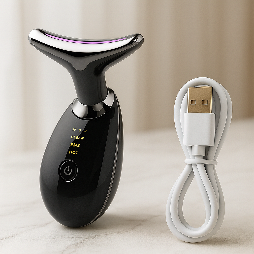 EMS Neck Lifting Massager – Thermal Tightening & Wrinkle Remover