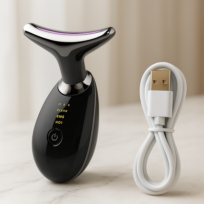 EMS Neck Lifting Massager – Thermal Tightening & Wrinkle Remover