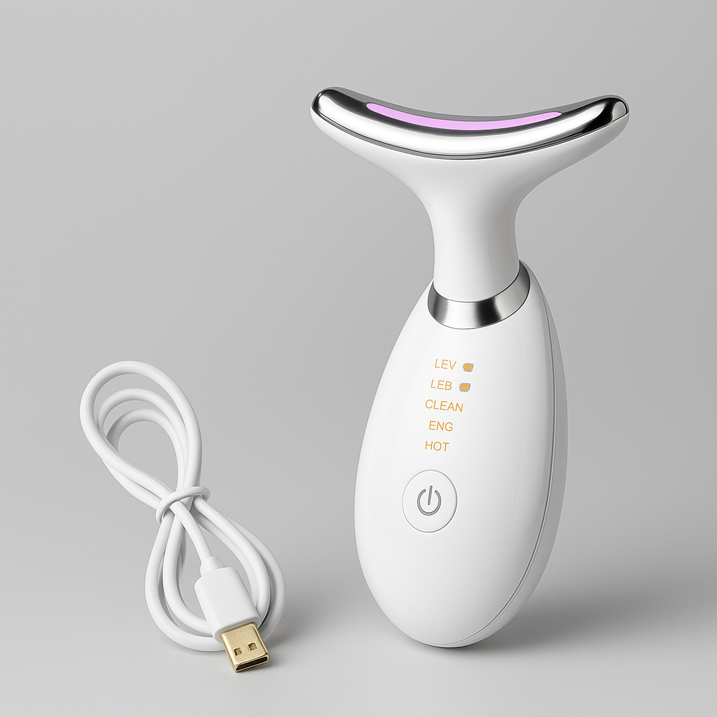 EMS Neck Lifting Massager – Thermal Tightening & Wrinkle Remover