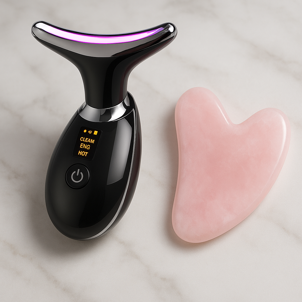 EMS Neck Lifting Massager – Thermal Tightening & Wrinkle Remover