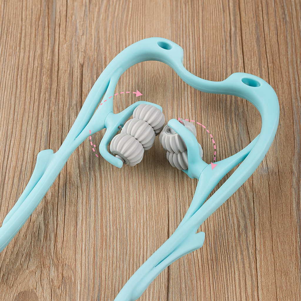 Wheel Manual Neck & Shoulder Massager – Deep Relief Roller Tool