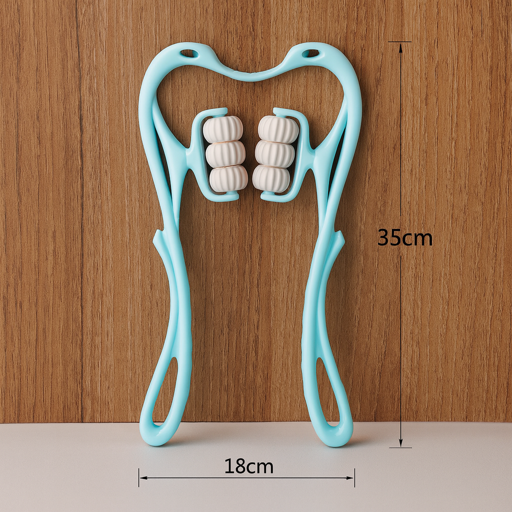 Wheel Manual Neck & Shoulder Massager – Deep Relief Roller Tool