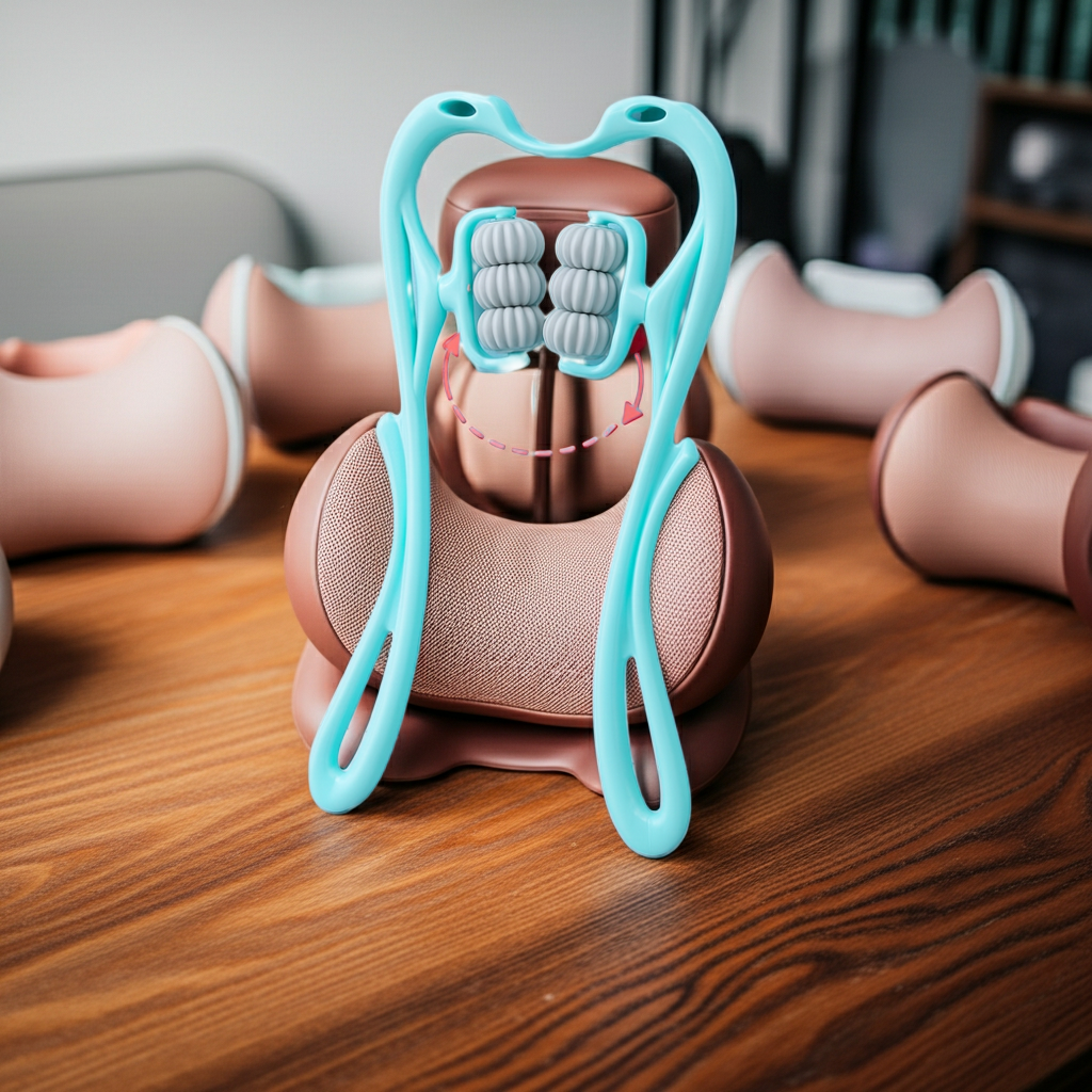 Wheel Manual Neck & Shoulder Massager – Deep Relief Roller Tool